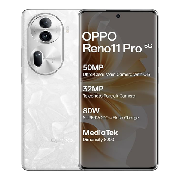 Buy OPPO Reno11 Pro 5G (12 GB RAM, 256 GB) Pearl White Mobile Phone - Vasanth and Co